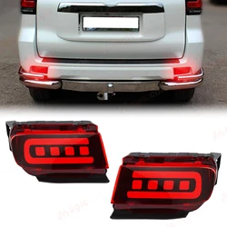For Toyota Land Cruiser Prado 150 LC150 FJ150 GRJ150 2010 - 2020 Rear Bumper Reflector LED Car Tail Lamp Brake Turn Signal Light