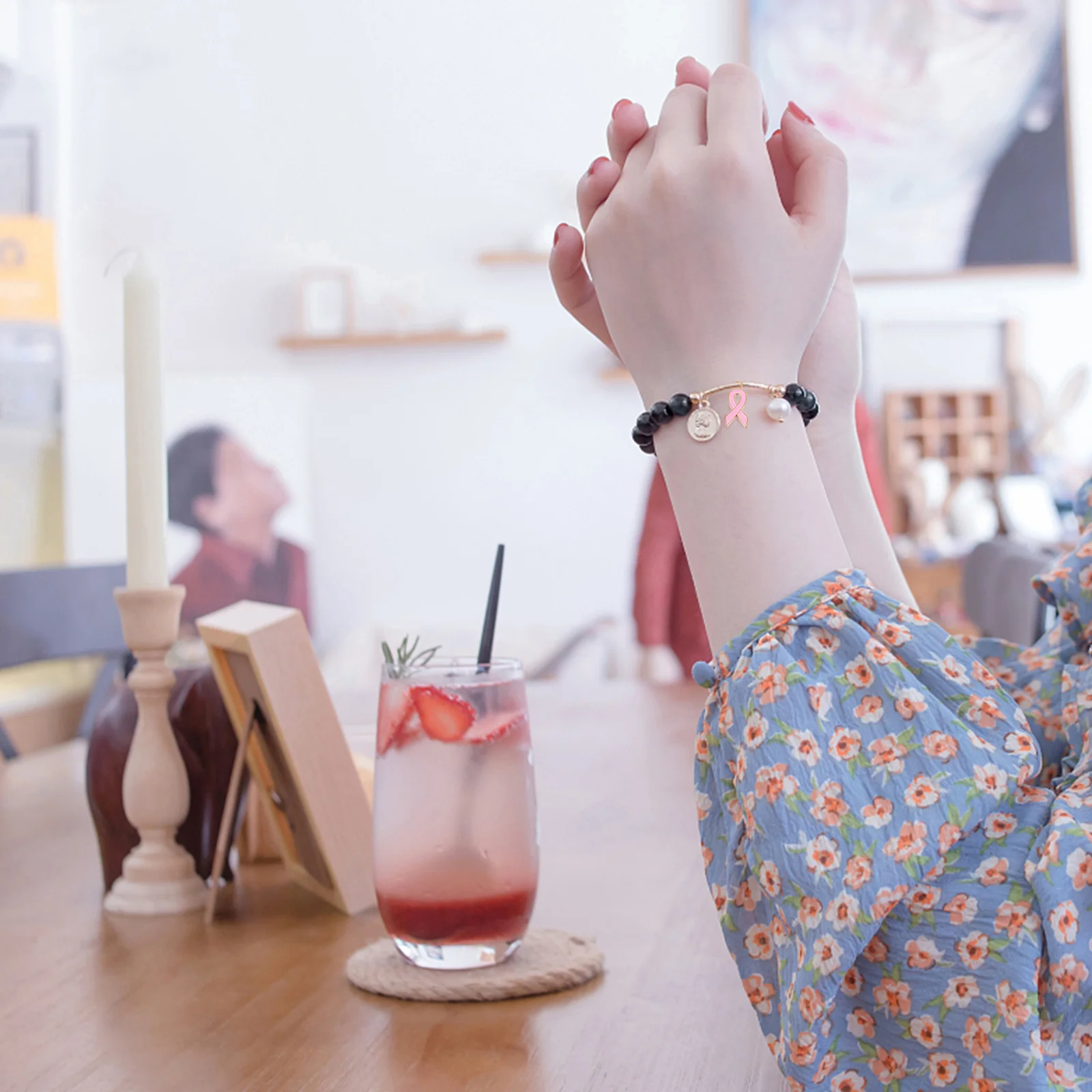 

40 шт., подвески из ленты, подвески, висячие аксессуары для ювелирных изделий, изготовление ожерелья «сделай сам», украшения, подарки на рак молочной железы