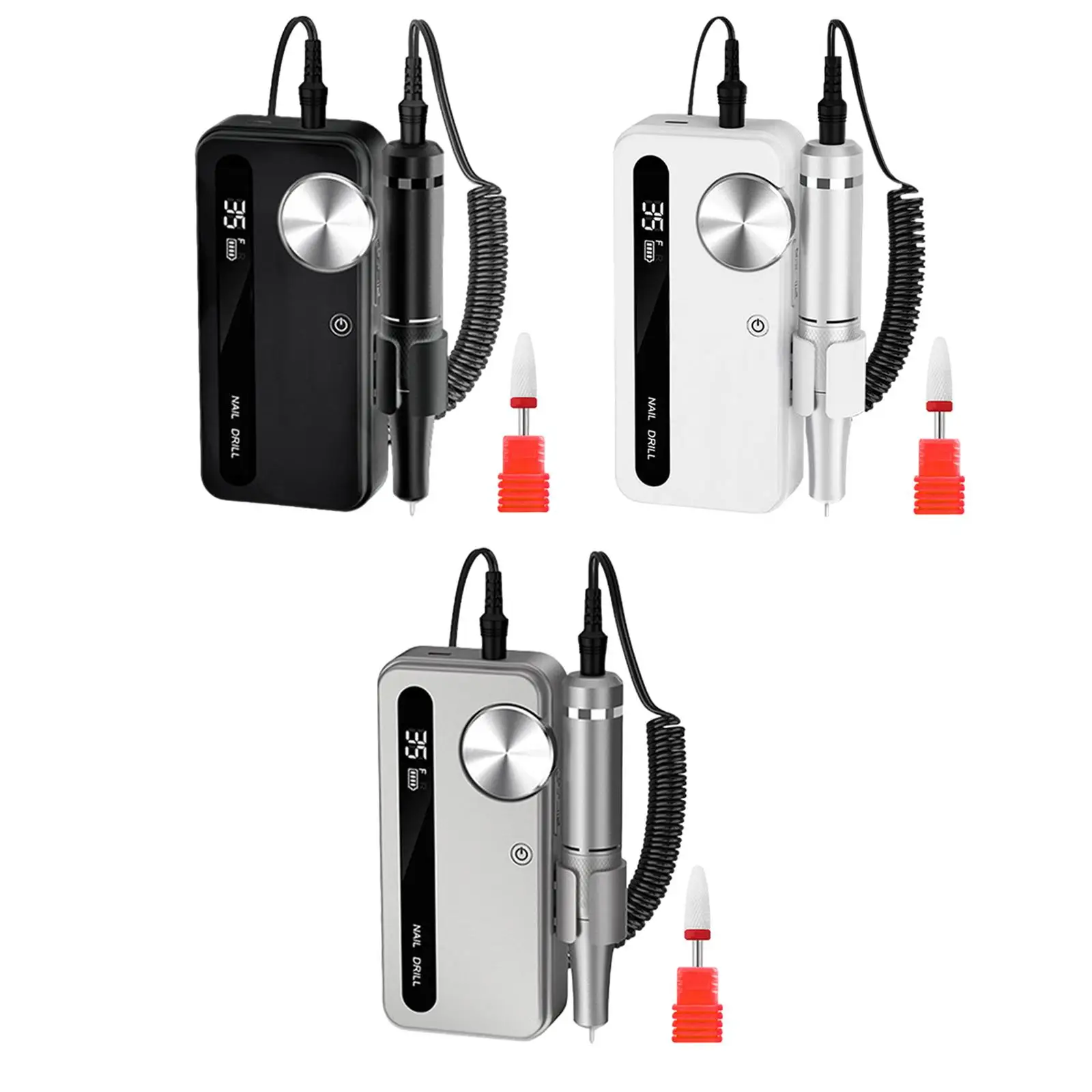 Lime à ongles électrique sans fil compacte utilisation en Salon à domicile 35000 tr/min manucure pédicure polissage pour manucure ponçage polissage retrait