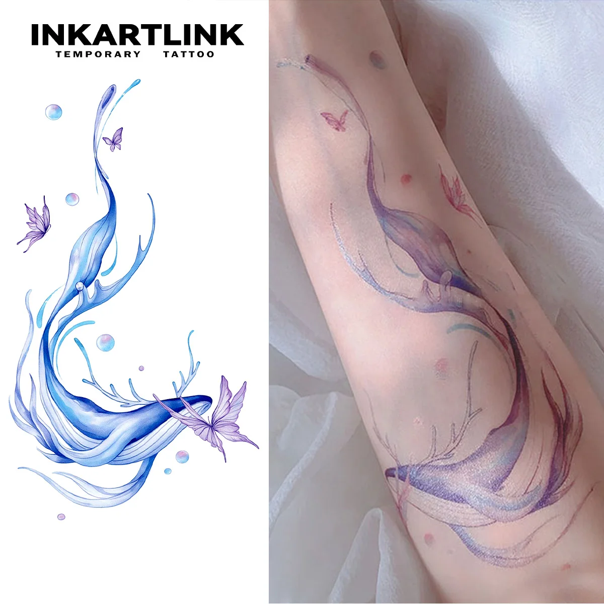 

INKARTLINK Temporary Tattoo Stickers Waterproof Color Printing Design Temporary Tattoo Party Supplies DIY Stickers