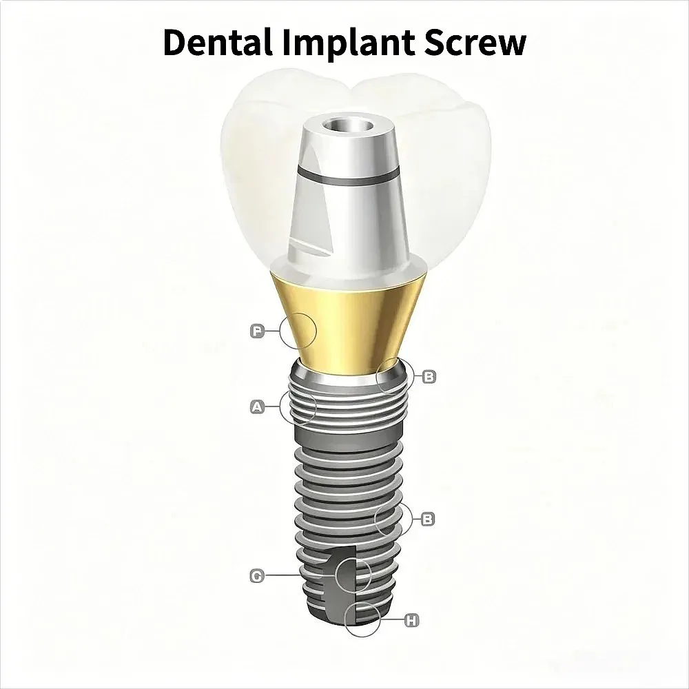 Premium Dentals Implants Screw Anatomic Implants & Accessories Complete Restoration Supplies Multiple Sizes