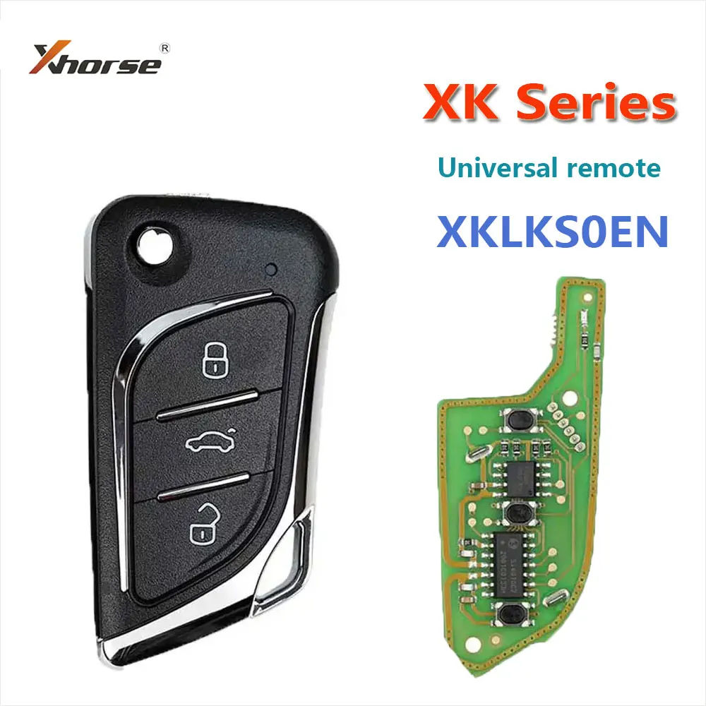 1pcs Xhorse XKLKS0EN Wire Car Remote Key 3 Buttons VVDI for VVDI Mini Key Tool VVDI2 Universal Remote Key English Version