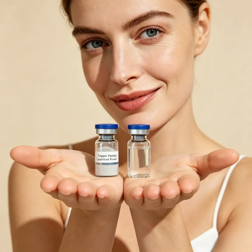 

50mg Anti-Dull Blue Copper Peptide Freeze-Dried Powder Set | Moisturizing Calming Repair Fade Skin Marks Facial Care