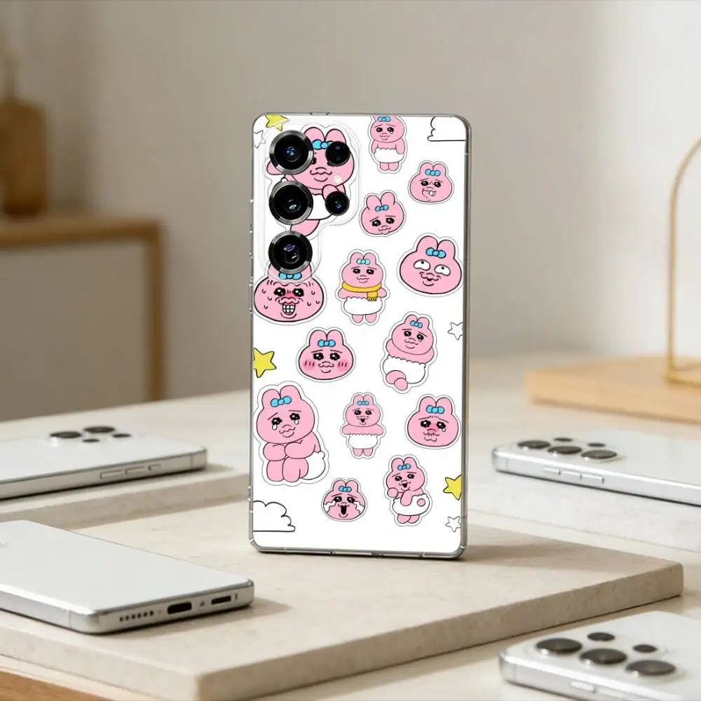 

Cartoon O-Opanchu Usagi Phone Case For Samsung S25,S24,S21,S22,S23,S30,Ultra,S20,Plus,Fe,Note,10,9,5G Transparent Cover