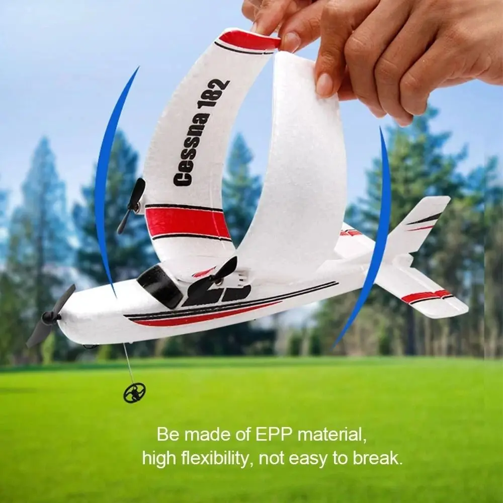 New EPP Foam Remote Control Airplane White Red 2.4G 2 Channel 2CH RC Glider Fixed Wing