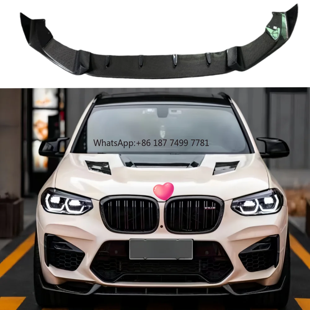 

Suitable for . X3M F97 Carbon Fiber Front Lip Diffuser Front Bumper Body Kit Modification Accessories