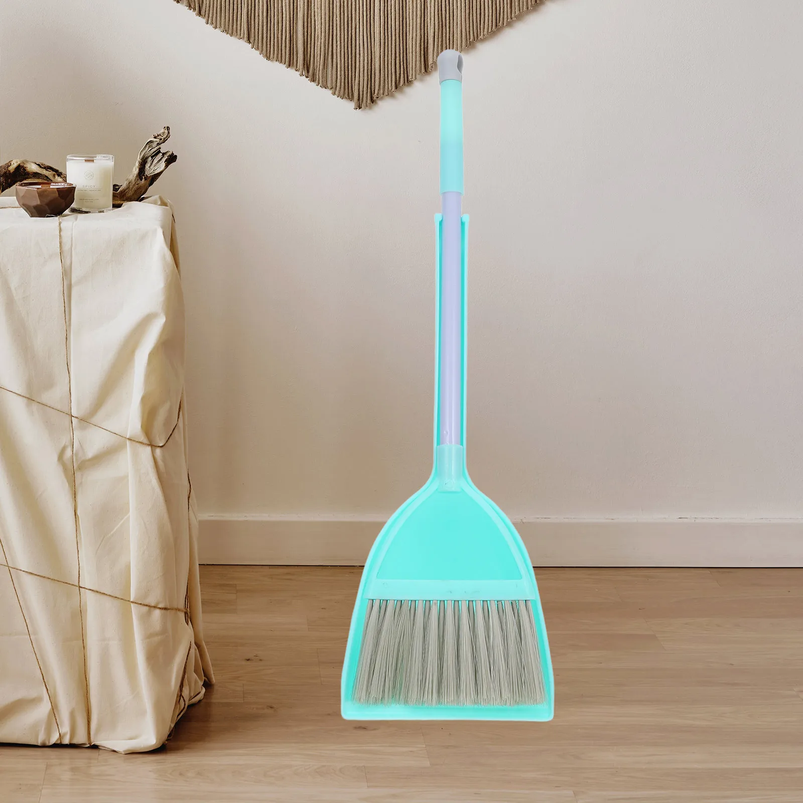 1Set Mini Kinderbezem Stoffer Set Klein schoonmaakhulpmiddel Lichtgewicht felle kleur voor het reinigen van de kleuterschool en interactief spelen