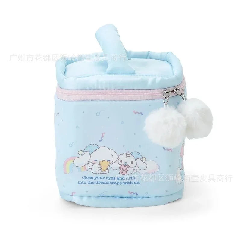 

Косметичка Cinnamoroll Sanrios, новая компактная сумка для хранения с мультяшным принтом, супер легкая милая портативная сумка для хранения