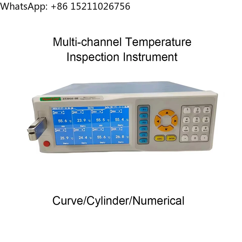 8-Channel ET3916 Touch Screen Data Logger 8GB Storage USB Port High Accuracy IP67 Protection 1 Year Warranty-Multi-Channel