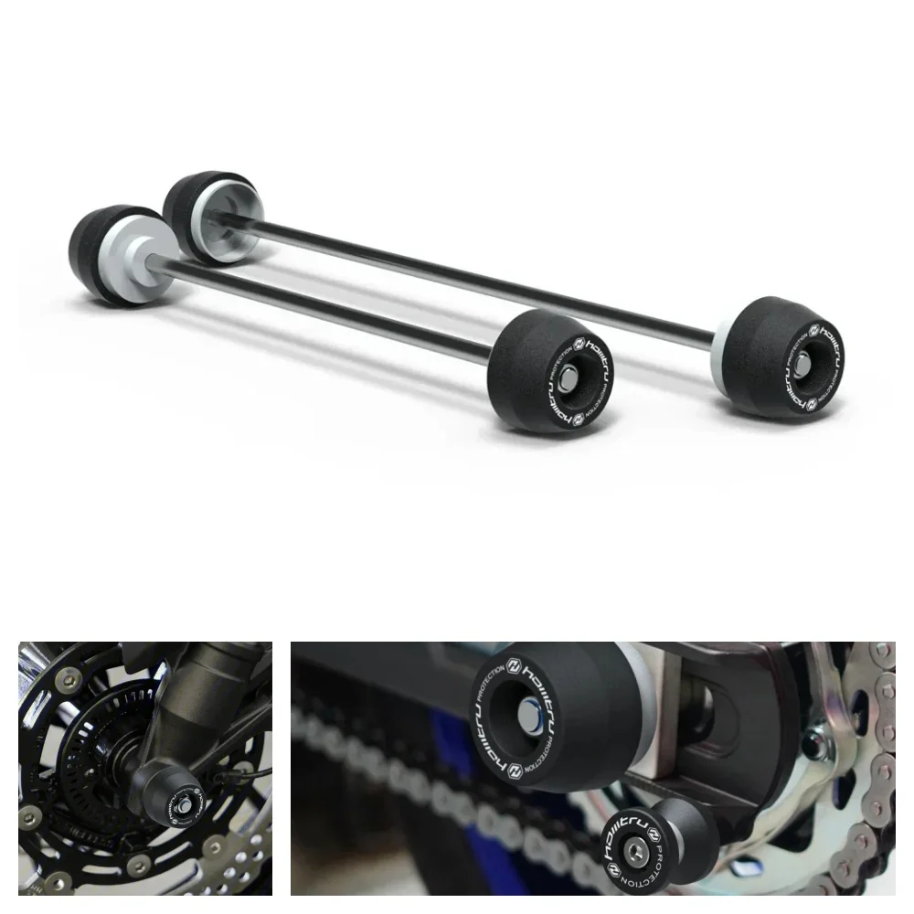 

For Yamaha FZ-07 MT-07 XSR700 2013-2024 Front Rear Axle Fork Sliders Motorcycle Frame Crash Protector Hub Anti-Collision
