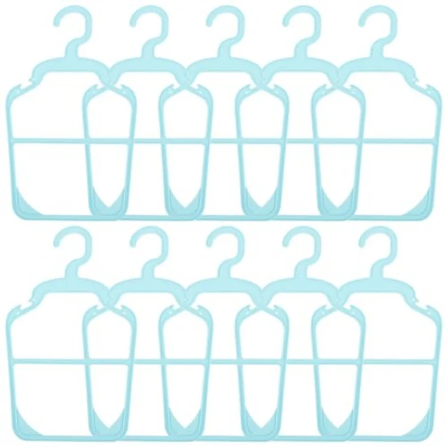 10Pcs Pet Clothing Hangers Plastic Mini Dog Clothes Hanger for Puppy Cat Clothes Storage and Drying Rack 11.61X6.88In Portable