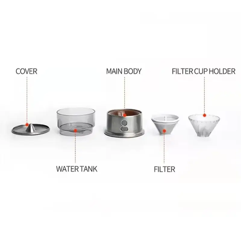 Portable USB Charging Mini Automatic Coffee Machine Compact Travel Coffee Maker Outdoor Travel Coffee Maker - view 3