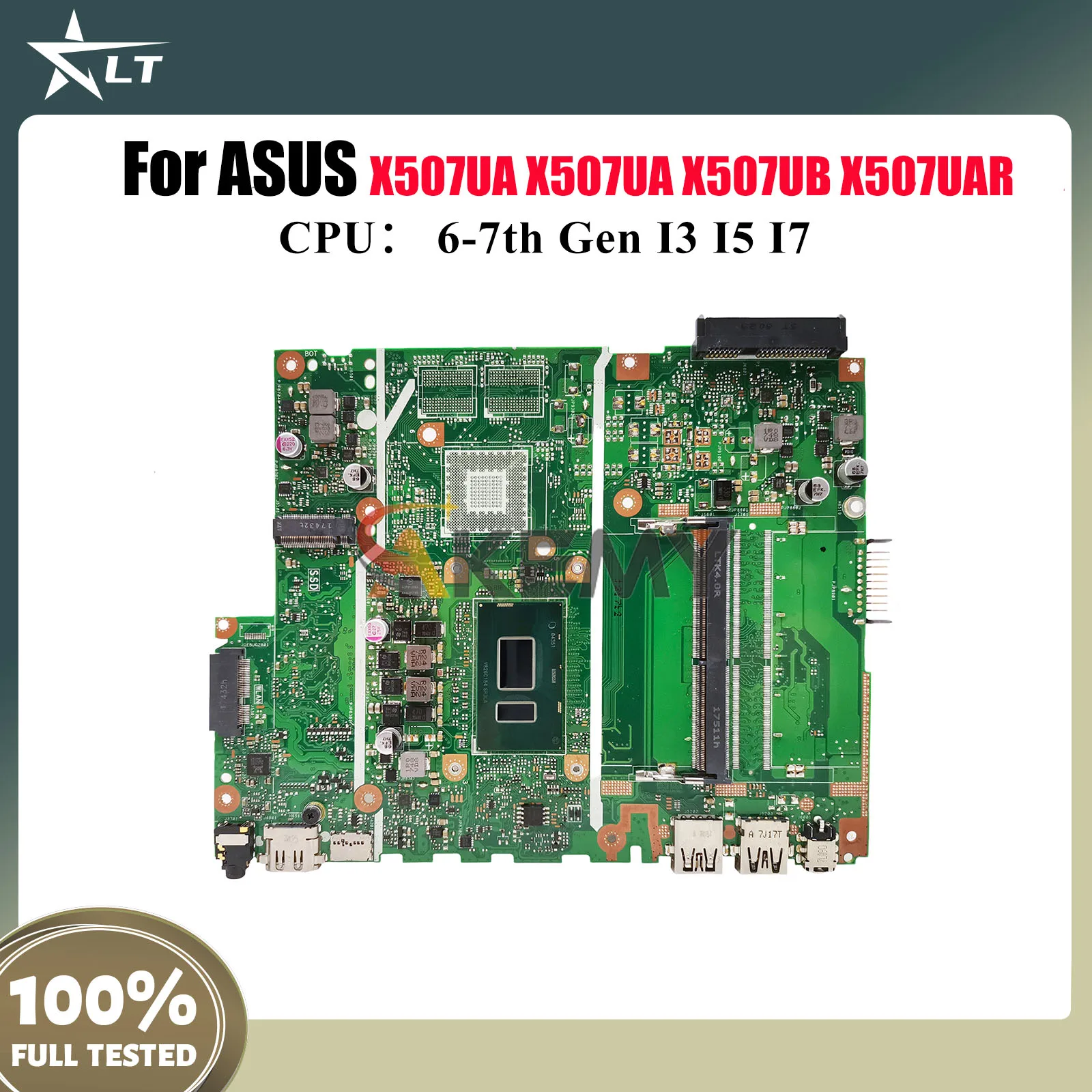 

X507UA Материнская плата для ноутбука ASUS X507UBR X507UFR Y5000U X507UF X507U A507U X507UAR X507UA X507UB F507U Материнская плата I3 I5 I7 CPU