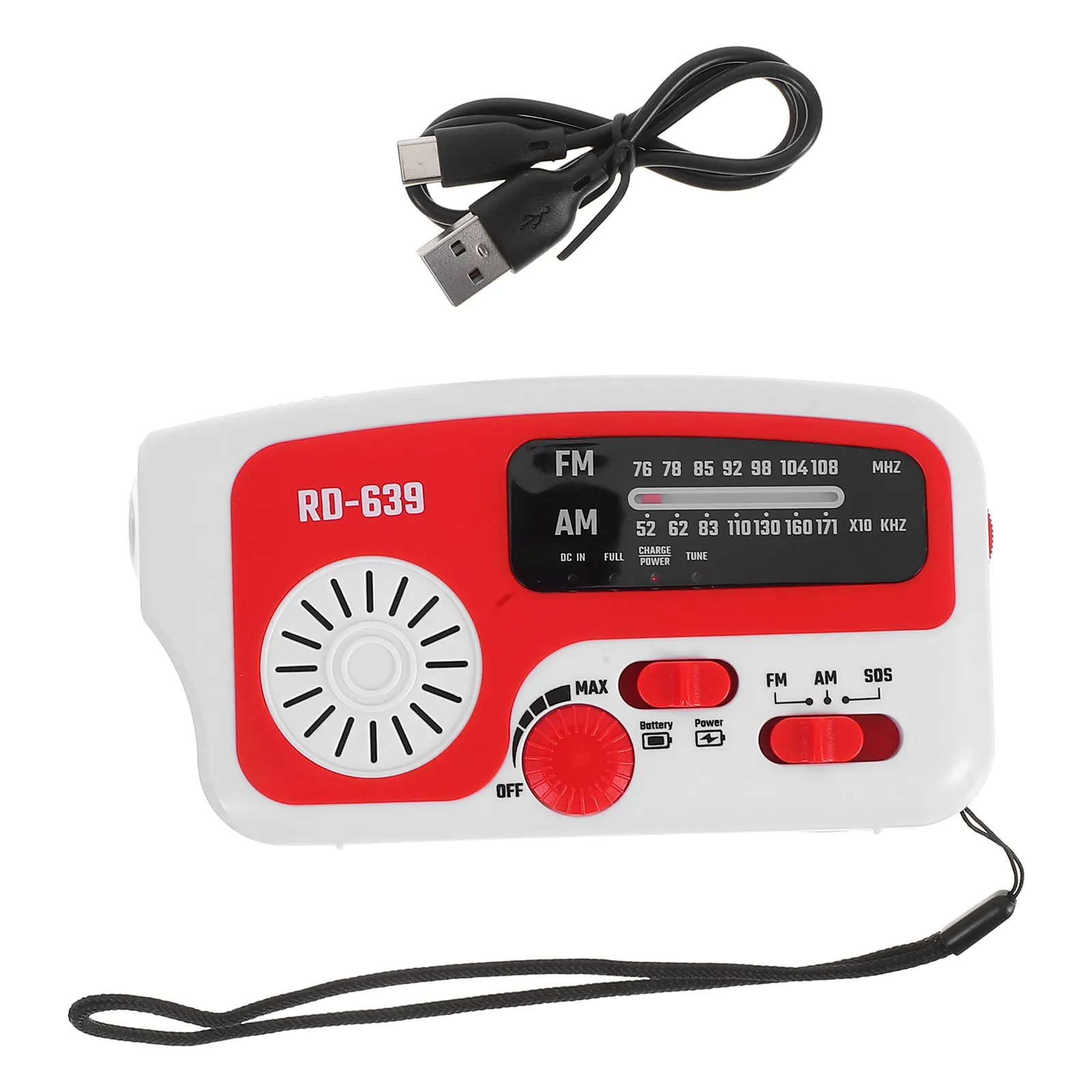 

Solar Hand Crank Emergency Radio Portable Mini Radio Am Fm Flashlight Sos Alarm Solar Charging Crank Generator Camping Hiking