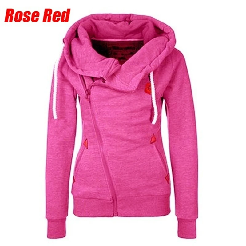 Custom Logo New Fashion Winter Woman Sports Personality Side Zipper Hooded Sweatshirt Candy Colored Sweater Coat