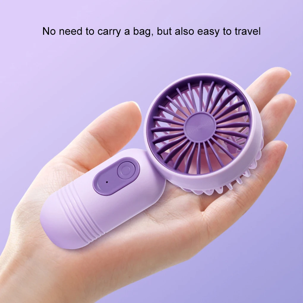 Mini Portable Fan With 3 Speeds Lightweight USB Rechargeable Handheld Fan - Perfect For Office Outdoor Travel Camping