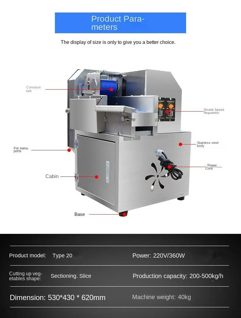 Kitchen Leafy Vegetable Cutter Spring Onion Celery Pepper Cutting Machine