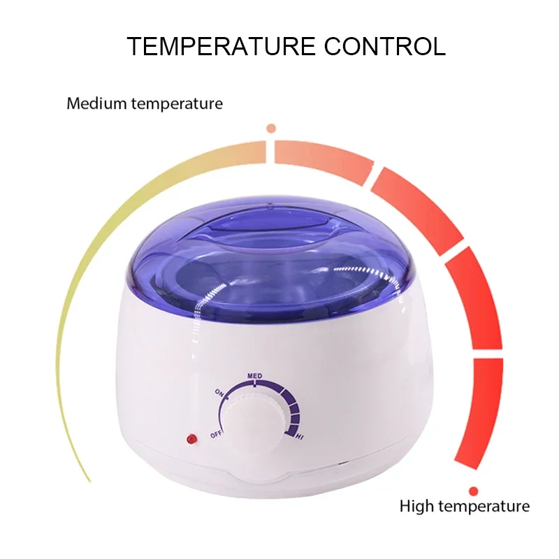 Mini Wax Dipping Pot Kit 10pcs Wood Stickers Electric Hair Removal Wax Machine Heater Waxing Hands Feet Body Paraffin Epilator