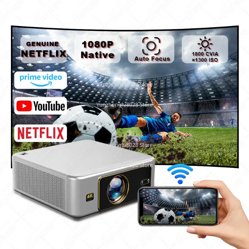 

Full High Definition Projector, Native 1080p Video Game Projector 4k