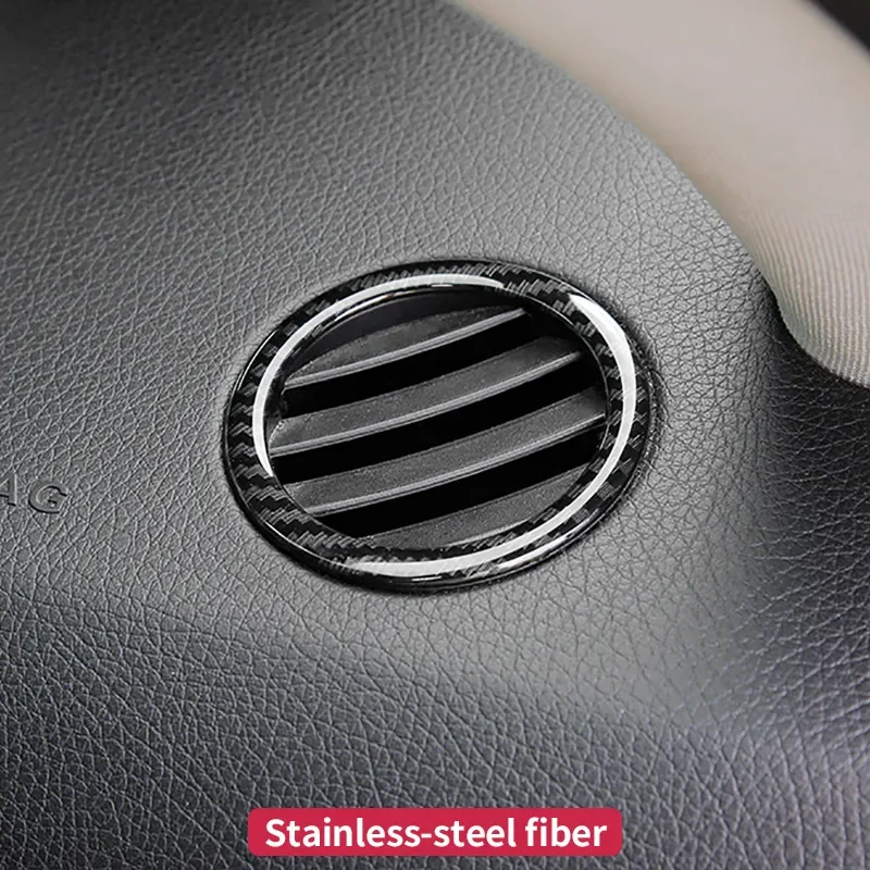 2Pcs Car Dashboard Air Vent Outlet Cover Ring Trim Fit for Mercedes Benz GLK X204 ML W166 GL X166 B Class W246 Stainless Steel