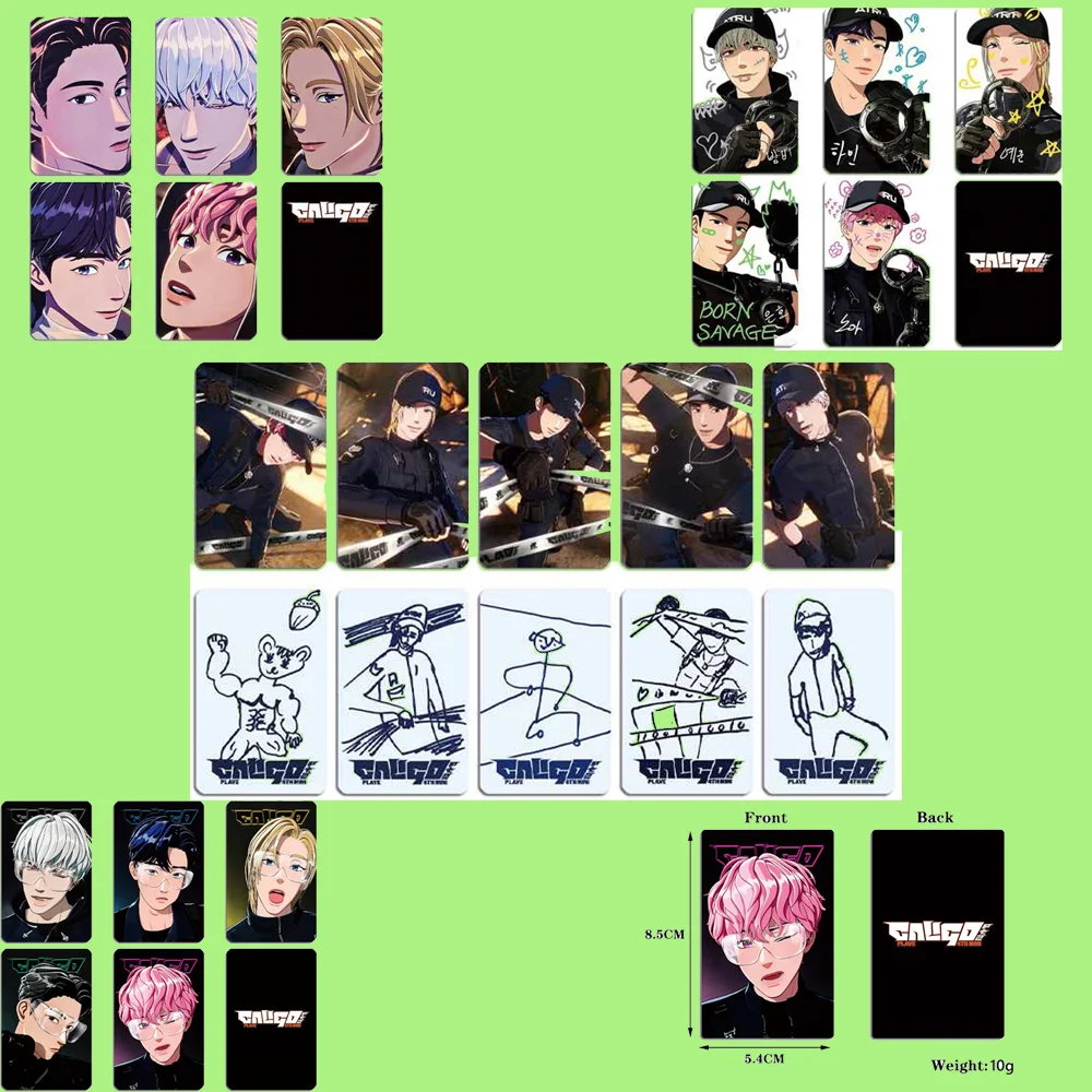 5Pcs/Set PLAVE Album Caligo Pt.2 Cosplay Photocard High Quality INS Style Double Sides Printing LOMO Card NOAH YEJUN  BAMBY Gift