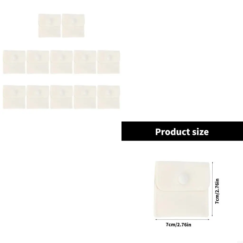 Pack Of 12 Soft And Sturdy Flannel Jewelry Pouches Flannel Jewelry Storage Pouches For Elegant Storage And Display Needs