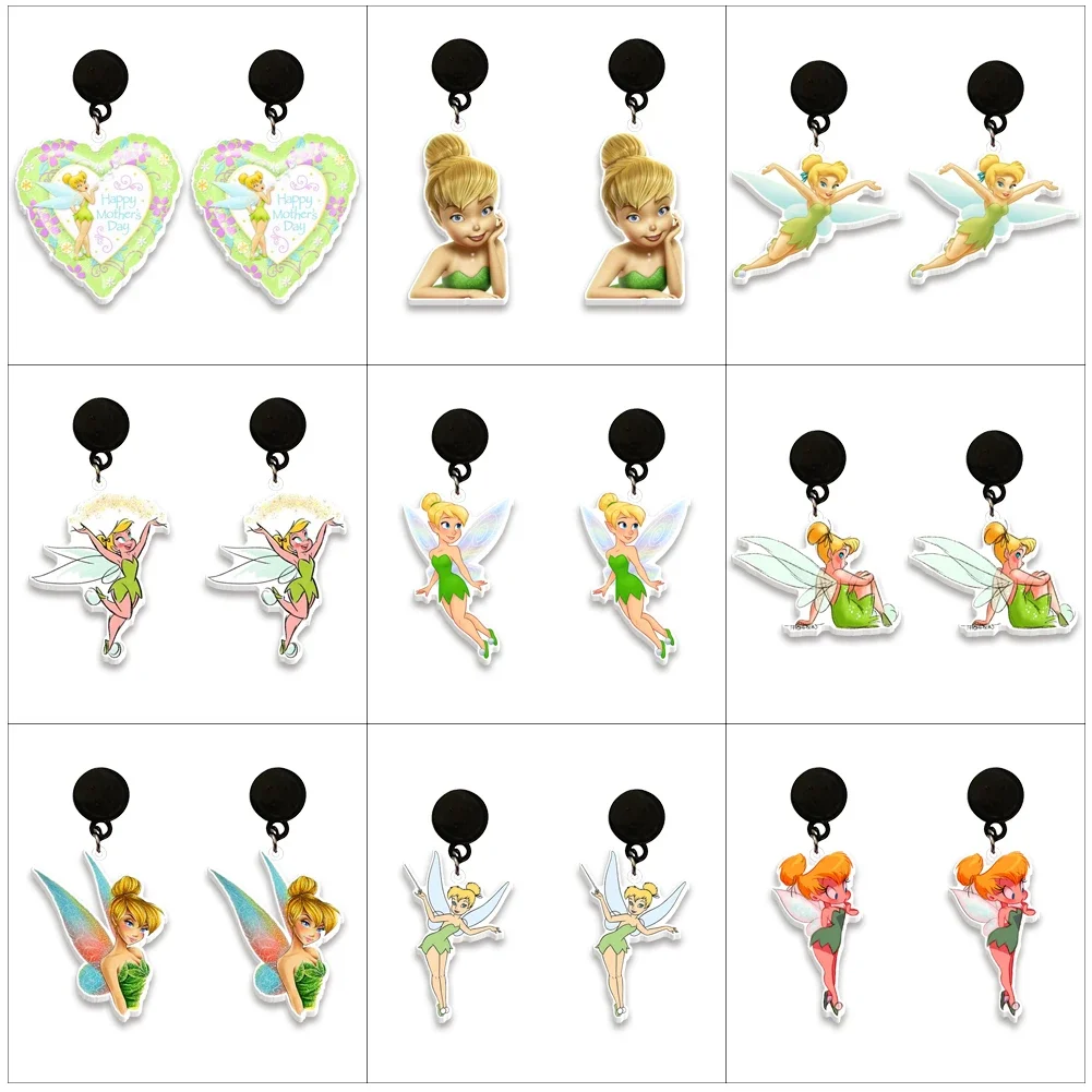 

Disney Tinker Bell Princess Earrings Acrylic Cute Fashion Design Pendant Earrings Jewelry For Woman Girls Party Gifts Resell