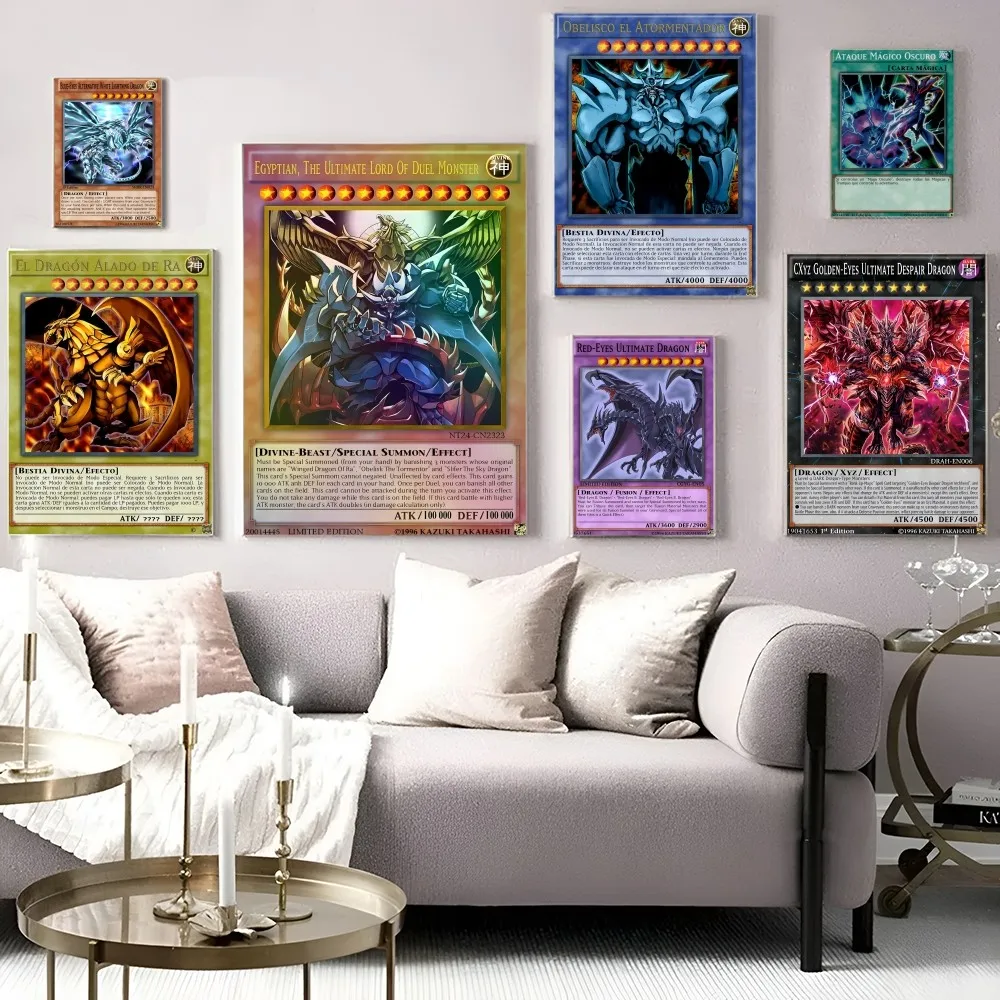 Yu-Gi-Oh Cards Anime Posters Sticky HD Quality Poster Wall Art Painting Study Wall Decor