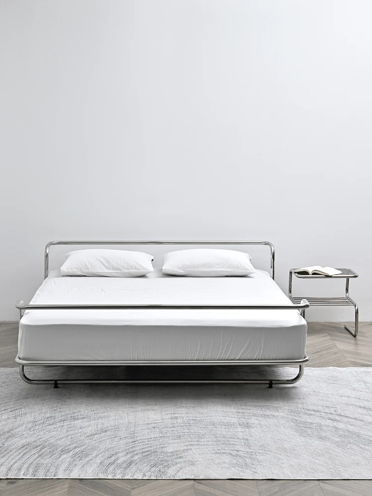 2026 Hot Sale Stainless Steel Suspension Bed Retro Industrial Wind Master Bedroom Children's Bed Formaldehyde-free Modern Small