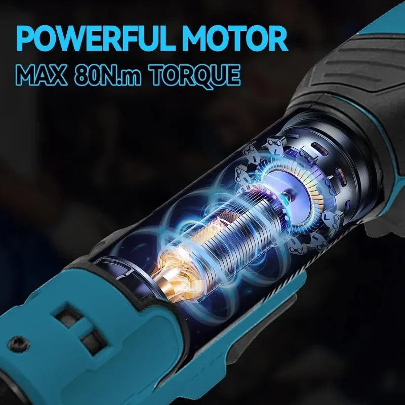 전기 래칫 렌치 업그레이드된 확장 헤드 제거 나사 너트 220N.m Makita 18V 배터리용 3/8" 무선 드라이버 전동 공구