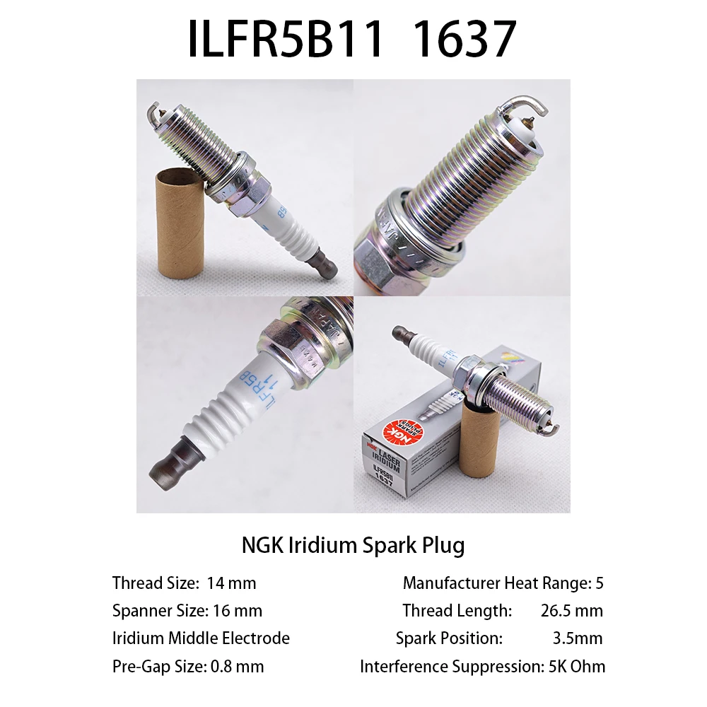

1pcs Original Laser Iridium Spark Plug ILFR5B11 1637 Suitable For