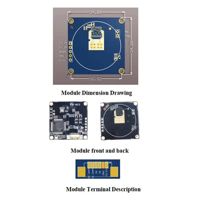 HLK-LD8001H Датчик обнаружения уровня жидкости 80G LD8001H Радарный модуль Бесконтактный низкое энергопотребление на большие расстояния