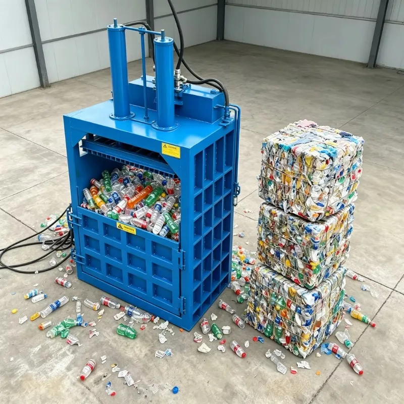 Mixed Recyclable Materials Cardboard Compactor Customized Industrial Compactor 100T 1200MM Stroke Vertical Baling Press