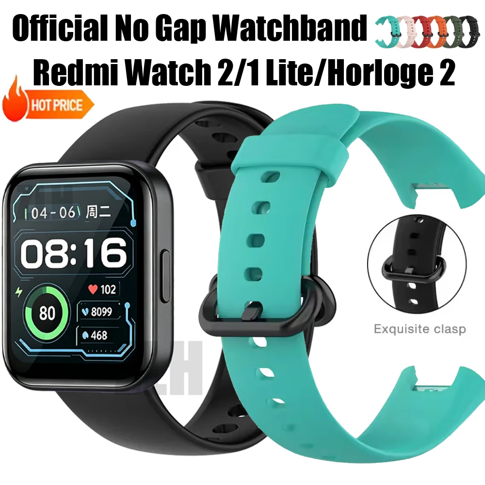 Silikonarmband für Redmi Watch 2/1 Lite/Horloge 2 Offizielles Nahtloses Uhrenarmband Ersatz für Xiaomi Mi Watch Lite 2/Poco Zubehör