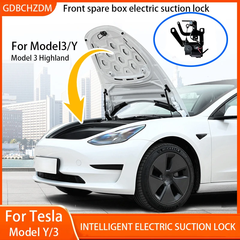 

Front Trunk Electric Suction Lock for Tesla Frunk Soft Closing Model Y / 3 / X / S/ 3 Highland Automatic Frunk Auto Closer