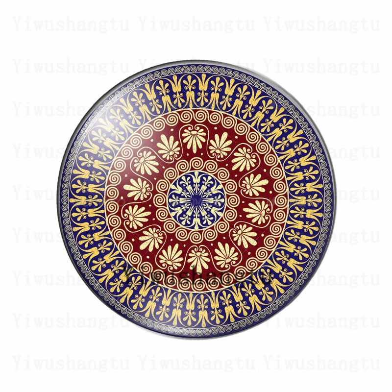 Beauty Vintage flowers  symmetric wreath patterns 12mm/18mm/20mm/25mm Round photo glass cabochon demo flat back Making findings