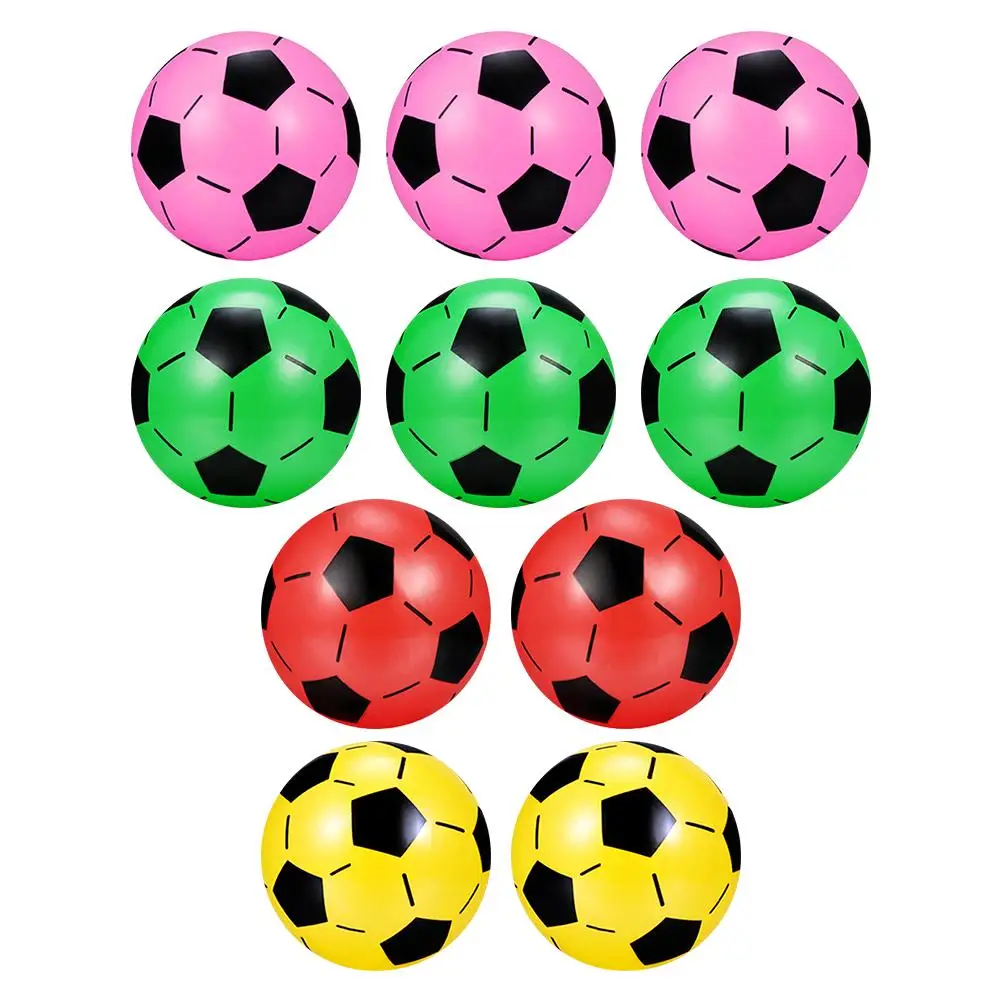 

10 Pcs Soccer Toys For Kids Toys Kids Beach Balls Small Size Toy Football Plastic Children Beach Football Safe Use