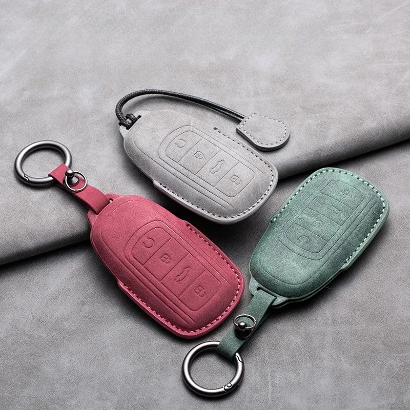 Tampa de couro do protetor da chave do carro, porta-chaves remoto do fob, Chery Tiggo 8, Arrizo 5, 7 Pro, EQ7, 5x, 3x, Tiggo 7 Pro, 2020, Gx