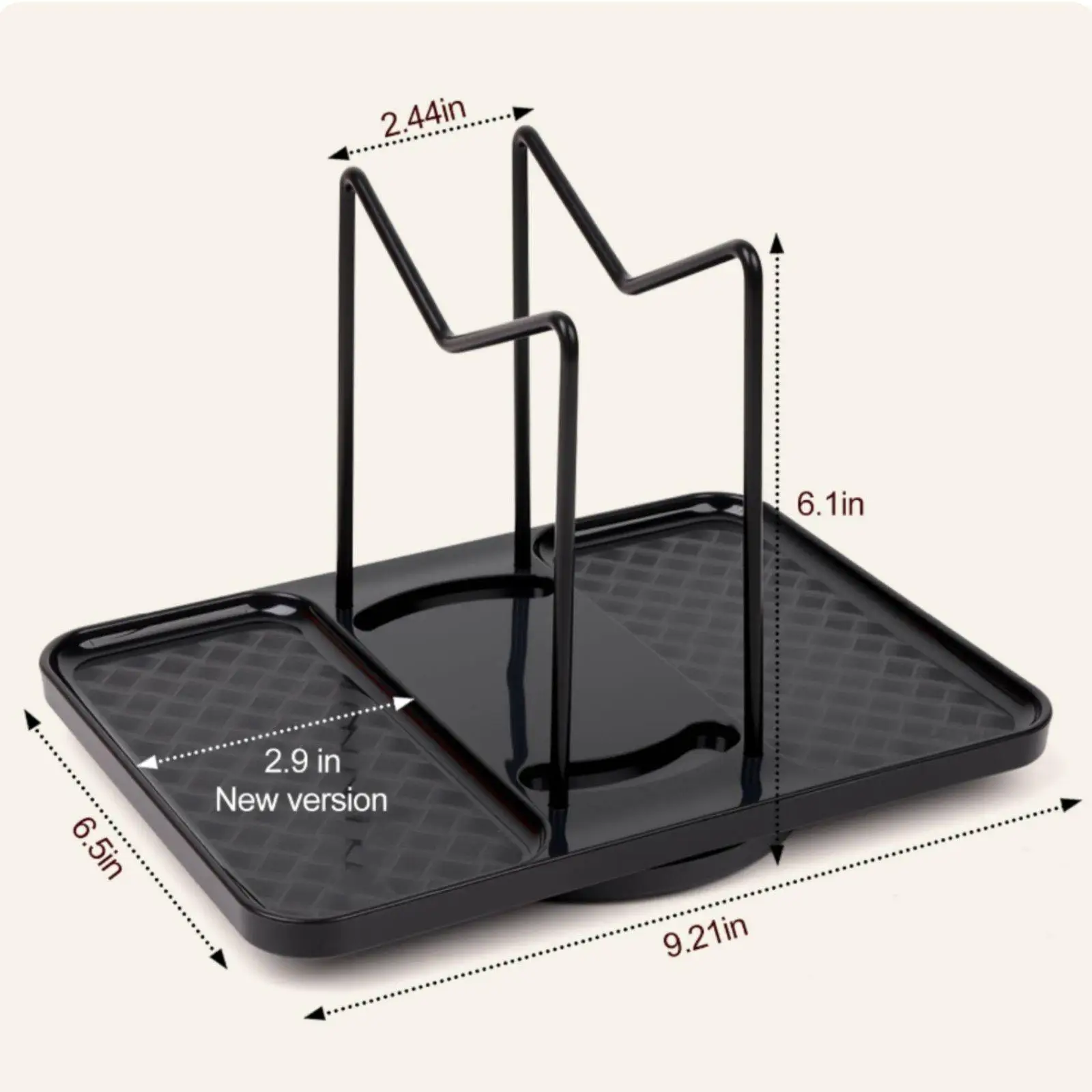 Rotating Metal Napkin Holder, Non-Slip Kitchen Condiment Holder,