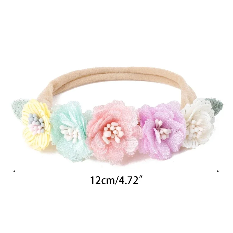 Baby Headband Cute Elastic Flower Rhinestone Hair Band Newborn Toddler Headband for Baby Infant Toddler Girls Hair