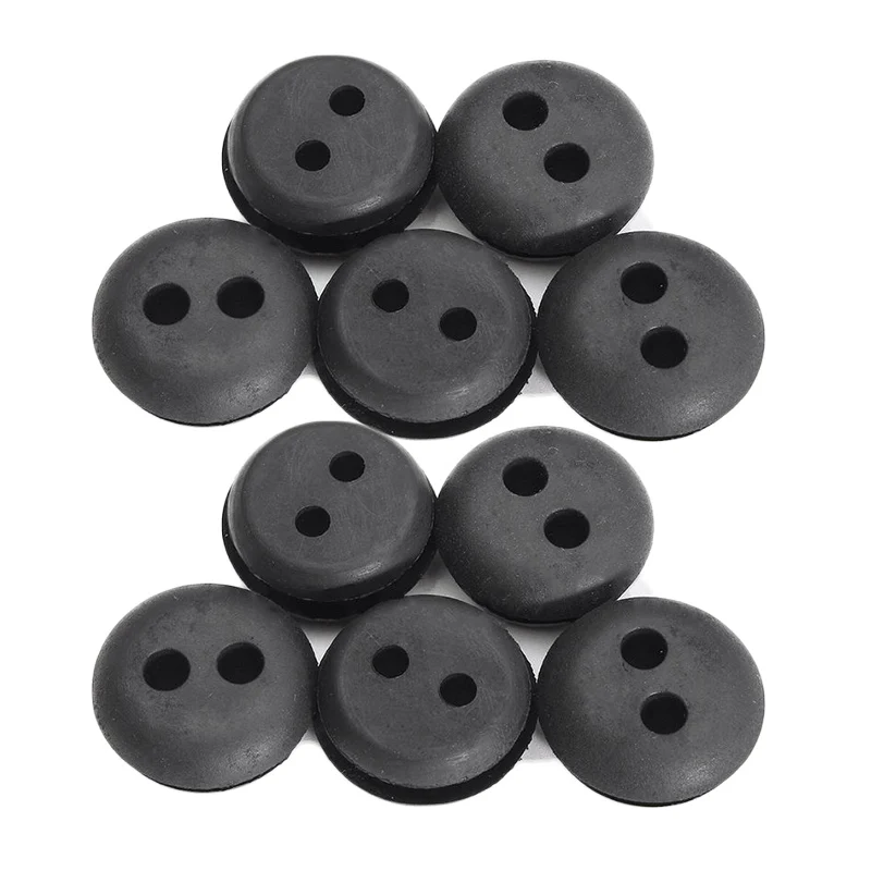 10pcs 2 Hole Fuel Tank Grommet Replace For Stihl For Honda Trimmer Lawn Mower Chainsaw Parts Rubber Fuel Gas Tank Grommet