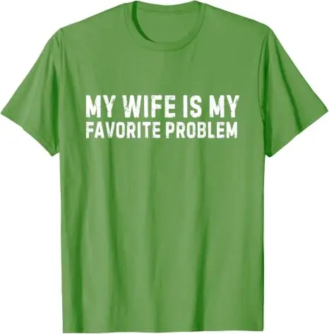 Y2k „Ehefrau“ Sarkastisches Witz-T-Shirt, Humor „Ich liebe meine Frau“ Grafik-T-Shirt, Persönlichkeit „Meine Frau ist mein liebstes Problem“ Lustiges Shirt – Detail 17