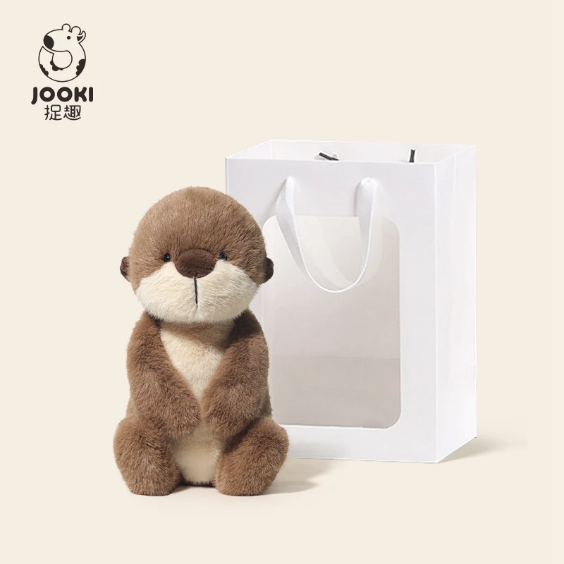 Kawaii Cartoon Sea Otter Plush Doll High Quality Brown Sea Otter Plush Toy Super Soft Home Decor For Boys Girls Christmas Gifts