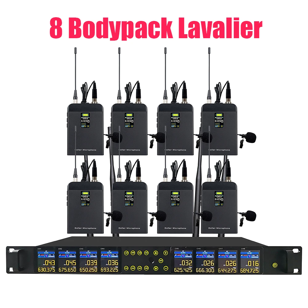 Leicozic 8-kanaals True Diveristy Professionele draadloze microfoon Type-C Opladen Goed geluid Laag geluidsniveau voor podiumoptredens
