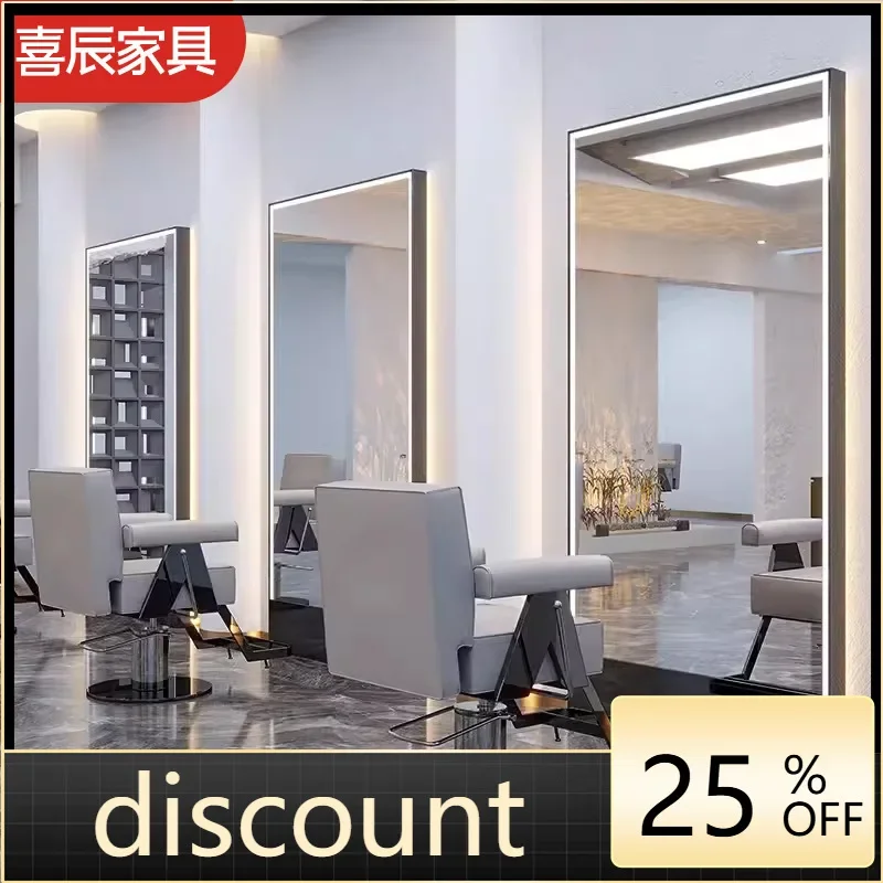 CX barber shop mirror table single-sided hair salon special wall-mounted hair cutting mirror