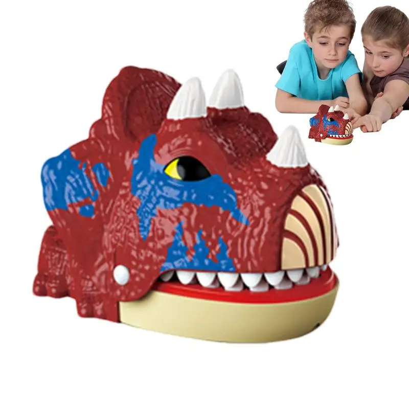 Biting Hand Trick Toy Dinosaur Biting Toys Tricky Dentist Game Dinosaur Interaction Toy Pressing Teeth Action Enhance Hand-Eye