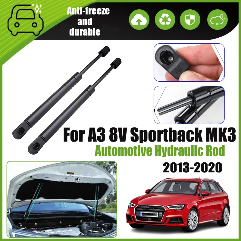 

For Audi A3 8V Sportback MK3 2013-2020 Front Hood Hydraulic Rod Engine Car Accessories Hood Supporting Struts Spring Shocks Bars