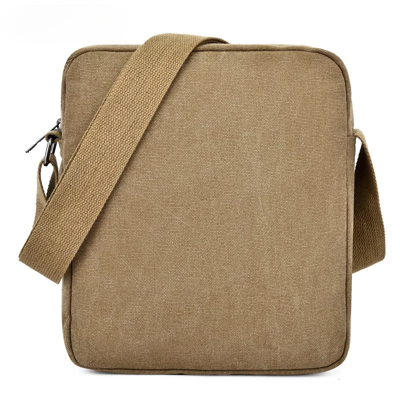 Herren Canvas-Umhängetasche, Vintage Crossbody-Messenger-Tasche mit Mehreren Fächern, Lässige Schultertasche für Reisen, Arbeit und Täglichen Gebrauch – Detail 10