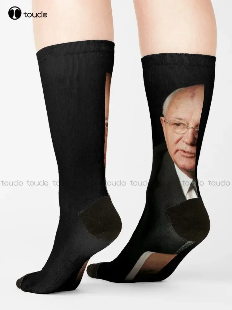 Mikhail Gorbachev Socks Baseball Socks High Quality Cute Elegant Lovely Kawaii Cartoon Sweet Cotton Sock Custom Gift New Popular