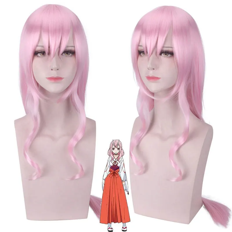 شعر مستعار صناعي طويل مموج أزرق فاتح وردي أرجواني مقاوم للحرارة شعر زي حفلة الهالوين لعب الأدوار